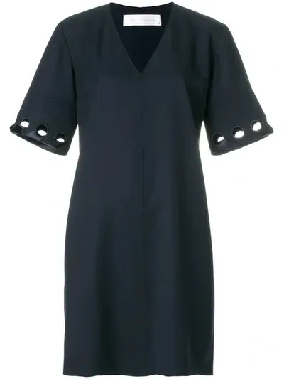 Victoria Victoria Beckham Cutout Sleeve Shift Dress In Navy