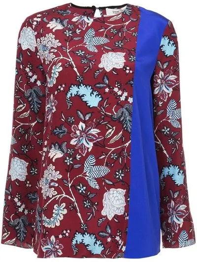 Diane Von Furstenberg Canton Floral Blouse In Multicolour