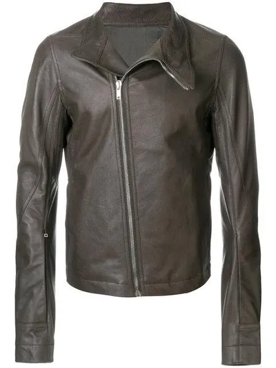 Rick Owens Bikerjacke Mit Reissverschluss In Brown