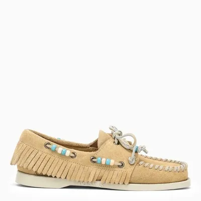 Alanui Dockside Loafers In Beige Suede