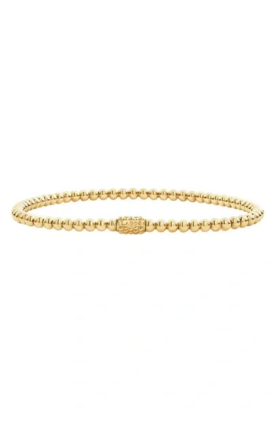 Lagos Caviar Gold Collection 18k Gold Beaded Bracelet, 3mm