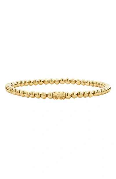 Lagos Caviar Gold Collection 18k Gold Beaded Bracelet, 4mm