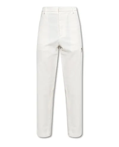 Moncler High-rise Straight-leg Trousers In White