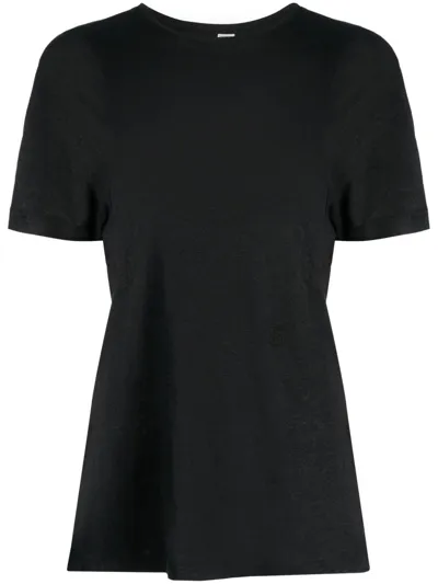 Totême Round-neck T-shirt In Schwarz