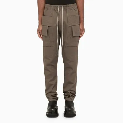 Drkshdw Military Green Cotton Cargo Trousers In Beige