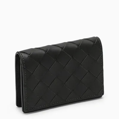 Bottega Veneta Dark Green Leather Card Case