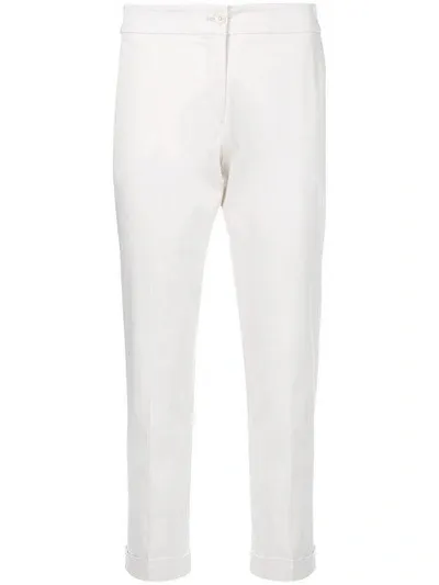 Etro Cropped Trousers In White