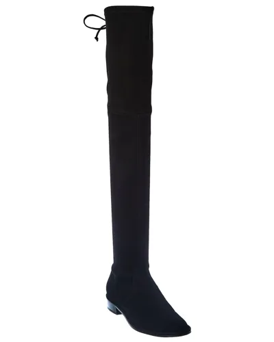 Stuart Weitzman Lowland Suede Over-the-knee Boot In Black