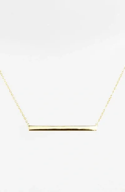 Argento Vivo Bar Pendant Necklace In Gold