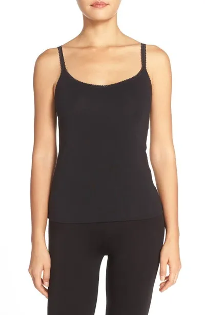 On Gossamer Cabana Cotton Blend Stretch Camisole In Black