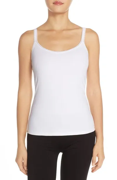 On Gossamer Cabana Cotton Blend Stretch Camisole In White