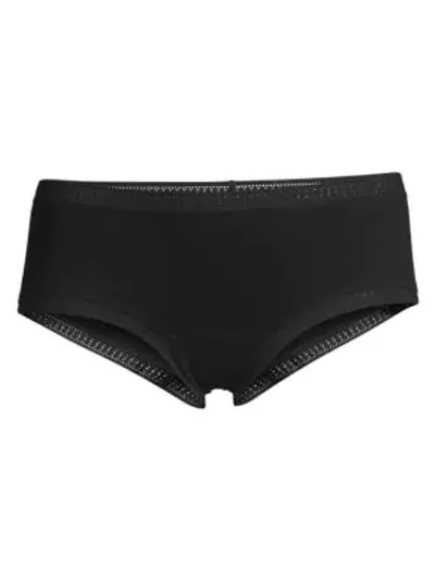 On Gossamer Cabana Cotton Blend Stretch Boyshort In Black