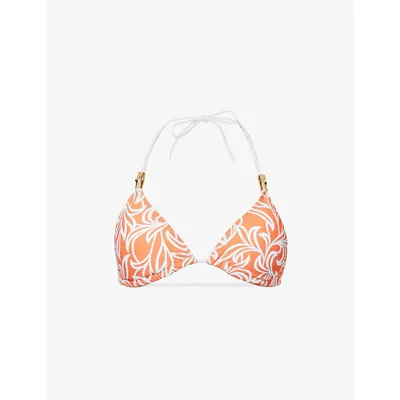 Heidi Klein Coral Gardens Bikini Top In Print