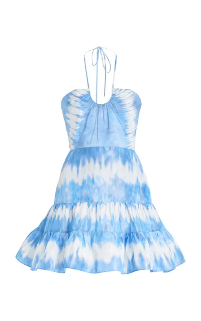 Alexis Naim Tie-dye Mini Dress In Blue