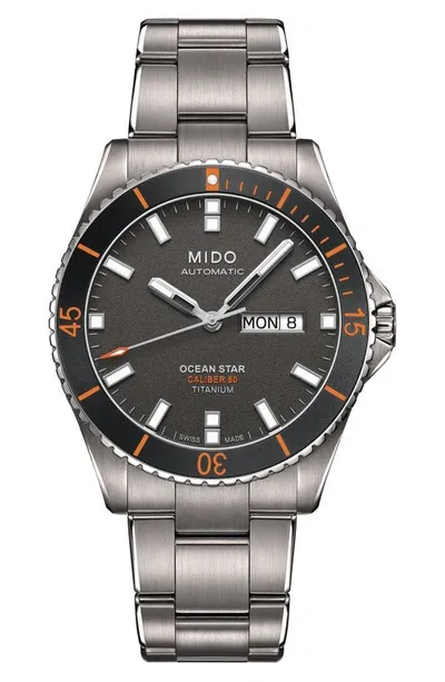 Mido Ocean Star 200 Watch, 42.5mm In Black/gray