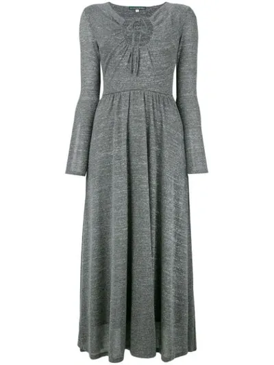 Alexa Chung Key-hole Flared Dress Grey