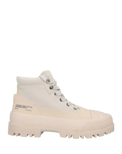 Diesel Side Logo-print Ankle Boots In White