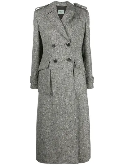 Durazzi Milano Single-breasted Long Coat In Grey