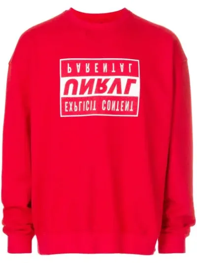 Ben Taverniti Unravel Project Unravel Project Men's Red Cotton Sweatshirt