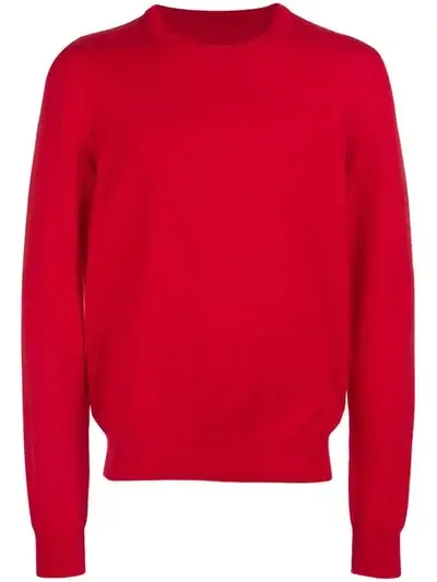 Maison Margiela Pullover Mit Ellbogenpatches In Red