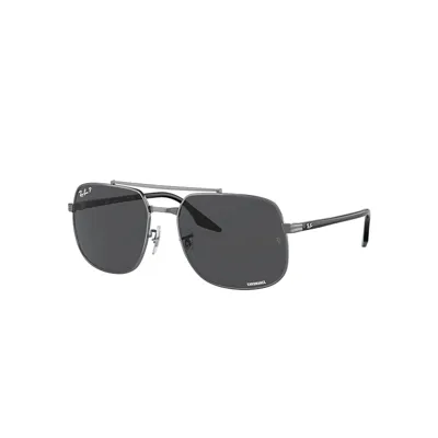 Ray Ban Rb3699 Sonnenbrillen Schwarz Fassung Grau Glas Polarisiert 59-18 In Black