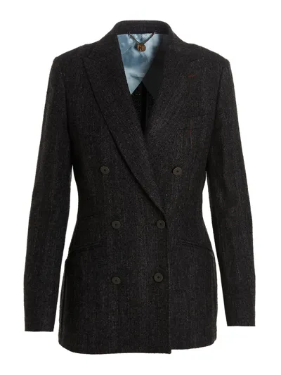 Maurizio Miri Dark Grey Grace Blazer In Gris