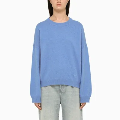 Loulou Studio Blue Crew-neck Sweater In Wool Blend