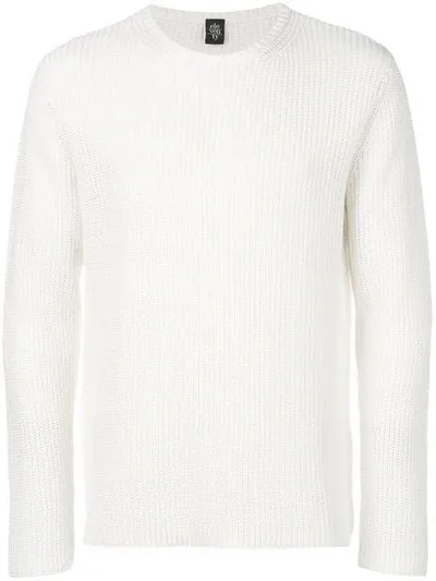 Eleventy Classic Fitted Sweater In White