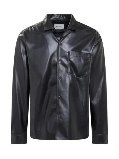 Nanushka Coated-finish Shirt Jacket In Black