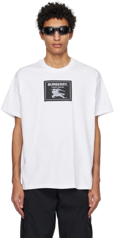 Burberry Roundwood Oversized T-shirt In White