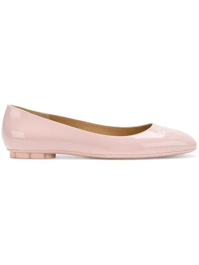 Ferragamo Broni' Ballerinas In Neutrals ,pink