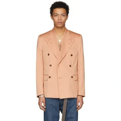 Maison Margiela Double Breasted Blazer In 236 Dusty P