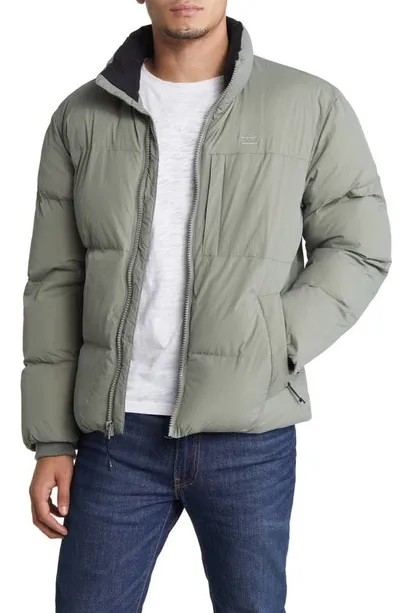 Dockers Stand Collar Puffer Jacket In Tea Green