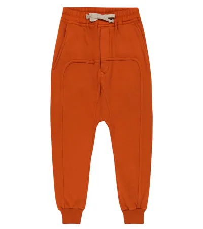 Rick Owens Kids' Cotton Jersey Sweatpants In 53 Orange