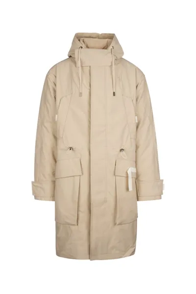 Jacquemus Oversized Drawstring Parka In Cream