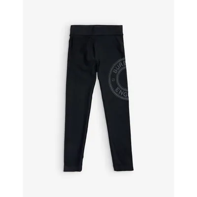 Burberry Kids' Logo Leggings In Black