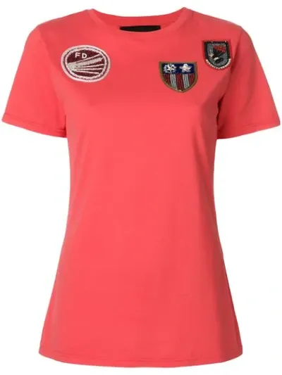 Mr & Mrs Italy Multi-patch T-shirt In Pink