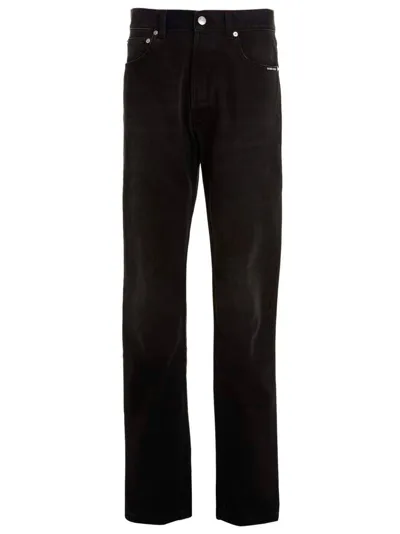 Vtmnts Black Cut-up Jeans In Negro