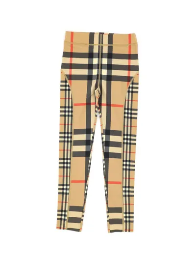 Burberry Kids' Vintage Check Leggings In Archive Beige