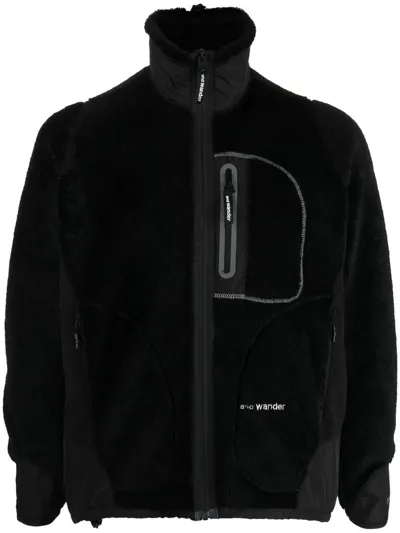 And Wander Fleece Jacket In Black