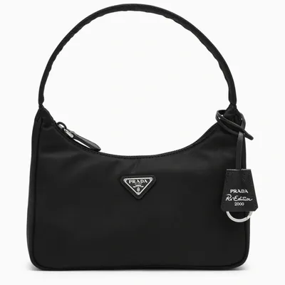 Prada Black Re-edition 2000 Handbag In Nero