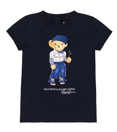 Polo Ralph Lauren Baby Polo Bear Cotton Jersey T-shirt In Hunter Navy