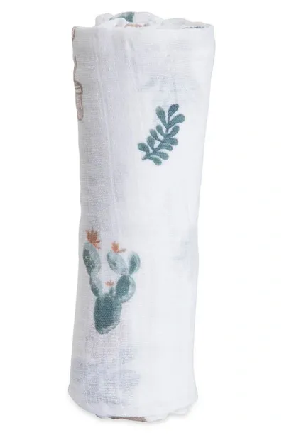 Little Unicorn Kids' Cotton Muslin Swaddle Blanket In Prickle Pots