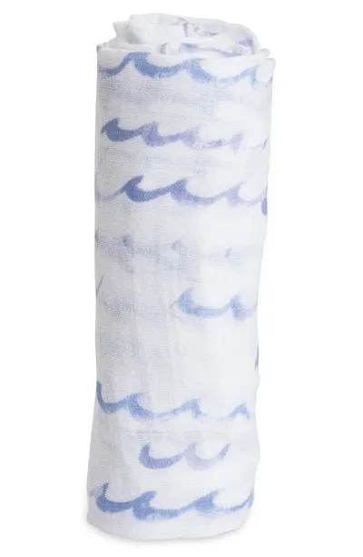 Little Unicorn Kids' Cotton Muslin Swaddle Blanket In High Tide