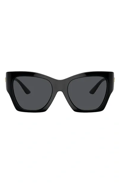 Versace Ve4452 Medusa Plastic Square Sunglasses In Dark Grey