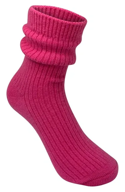 High Heel Jungle Cashmere Blend Crew Socks In Pink