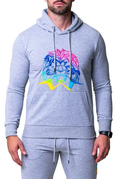 Maceoo Neon Graphic Hoodie In Grey