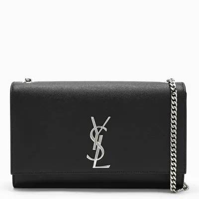 Saint Laurent Black/silver Medium Kate Bag