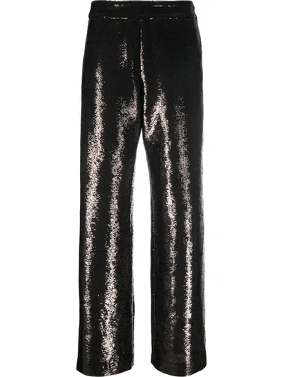 Golden Goose Wide-leg Sequin-embellished Trousers In Grey