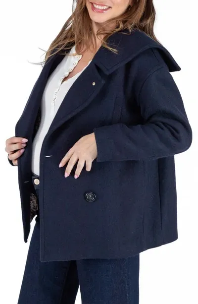 Cache Coeur Malo Maternity Peacoat In Marine